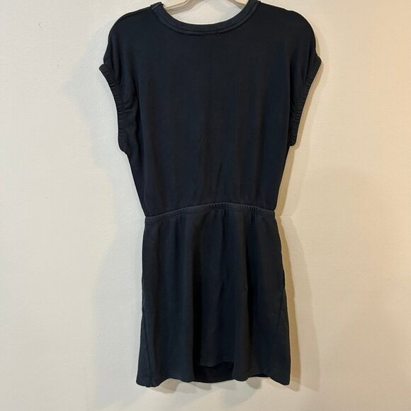 NWT Offline By Aerie Weekend Fleece Cut Out Dress Black Crewneck Size Medium - Picture 7 of 7
